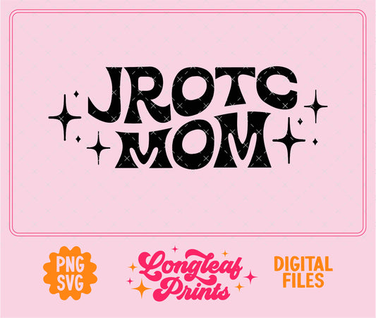 JROTC Mom Retro Stars SVG Digital Download Design File