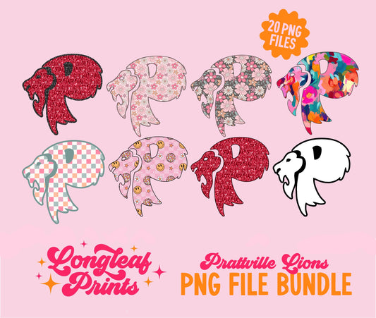 Prattville Lions PNG File Bundle Digital Download Designs