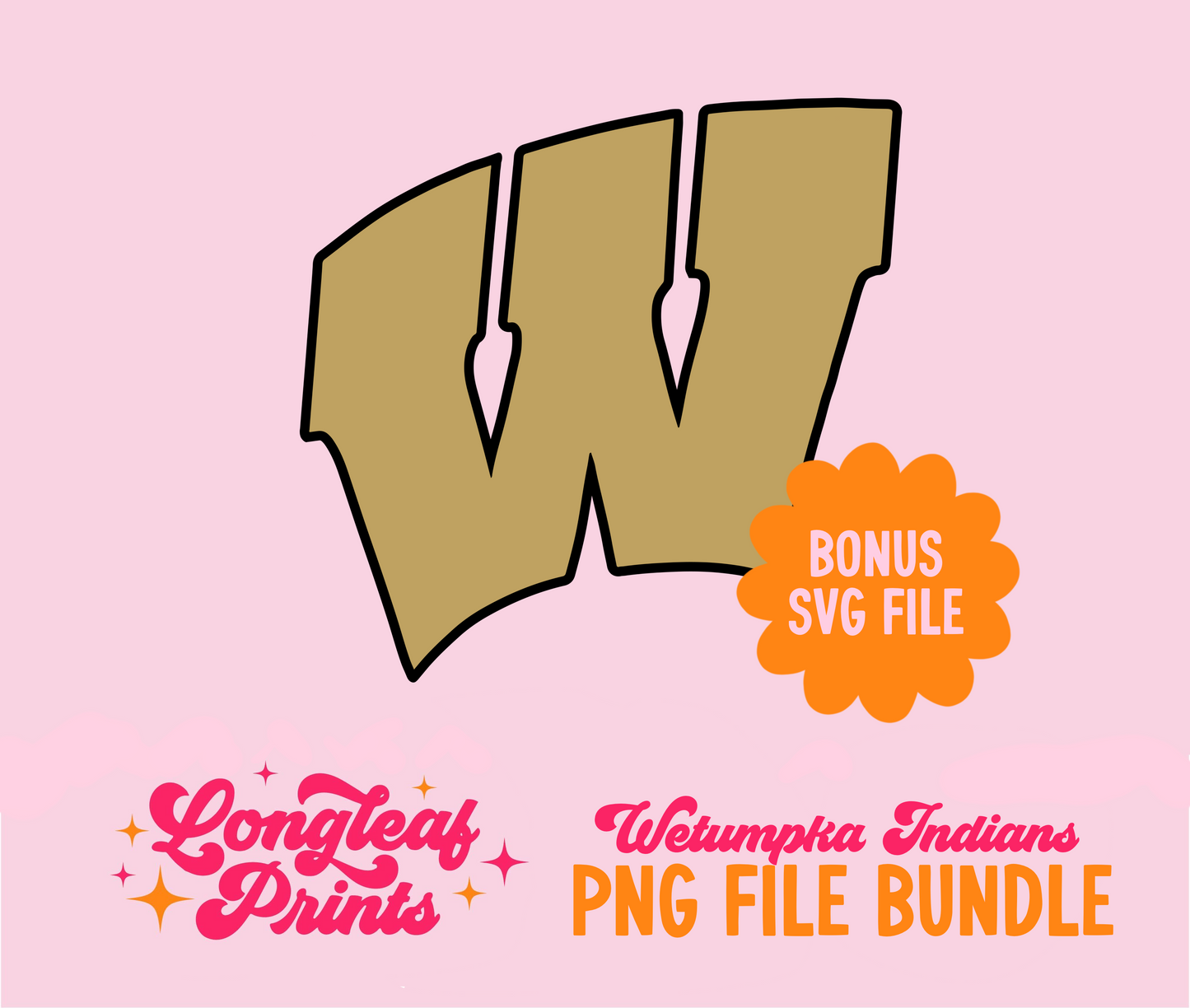 Wetumpka Indians PNG File Bundle Digital Download Designs