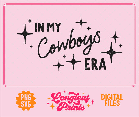 In My Cowboys Era Mascot SVG Digital Download Design File