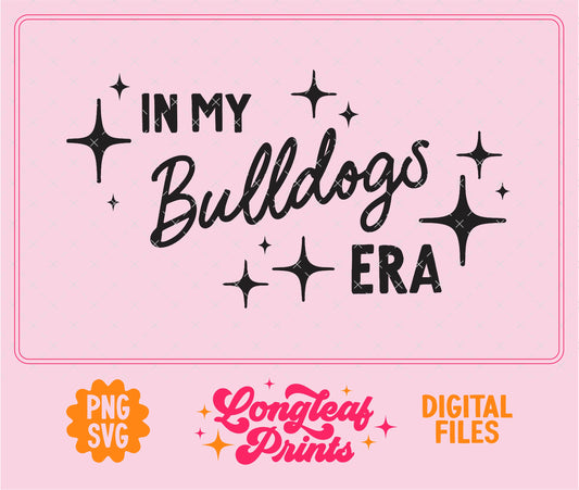 In My Bulldogs Era Mascot SVG Digital Download Design File