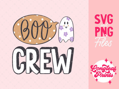 Boo Crew Fall Halloween SVG Digital Download Design File