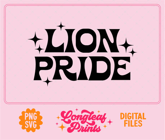 Lion Pride Mascot SVG Digital Download Design File