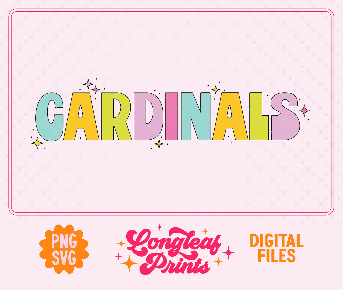 Cardinals Mascot Bubble Cute SVG Digital Download Design File