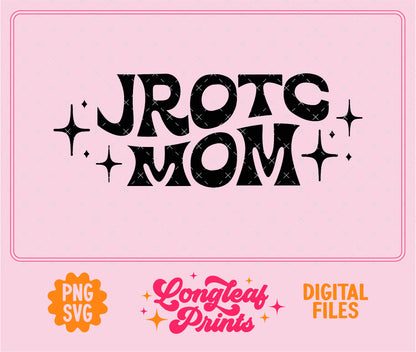 JROTC Mom Retro Stars SVG Digital Download Design File