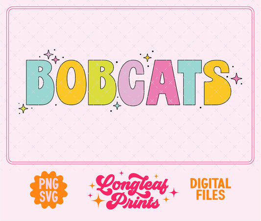 Bobcats Mascot Bubble Cute SVG Digital Download Design File