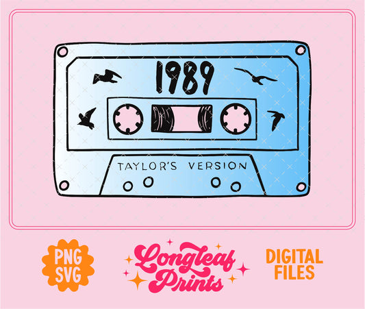 1989 Taylor's Version Mixtape SVG Digital Download Design File