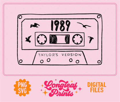 1989 Taylor's Version Mixtape SVG Digital Download Design File