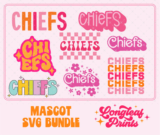 Chiefs Mascot SVG Bundle