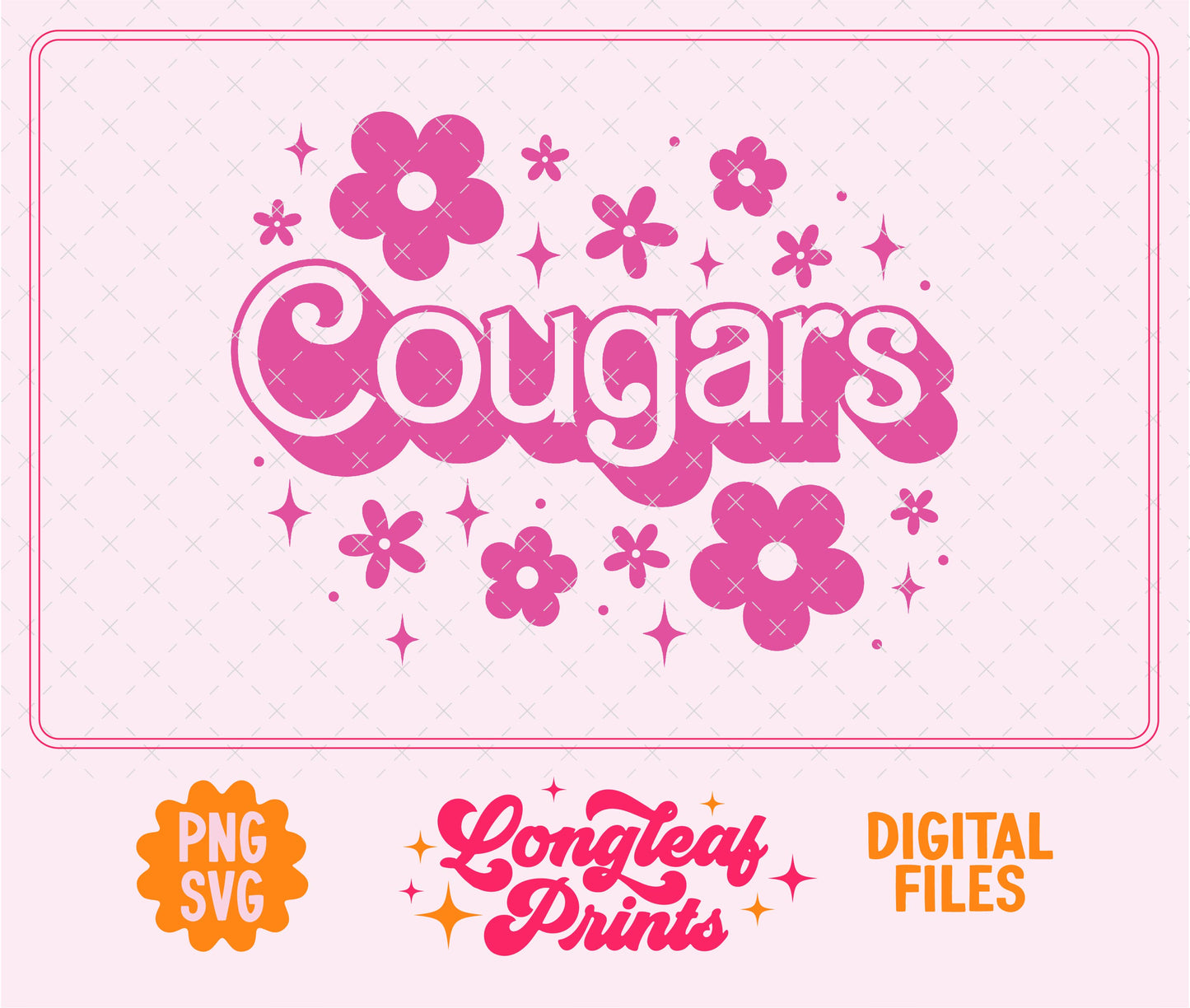 Cougars Mascot Barbie SVG Digital Download Design File