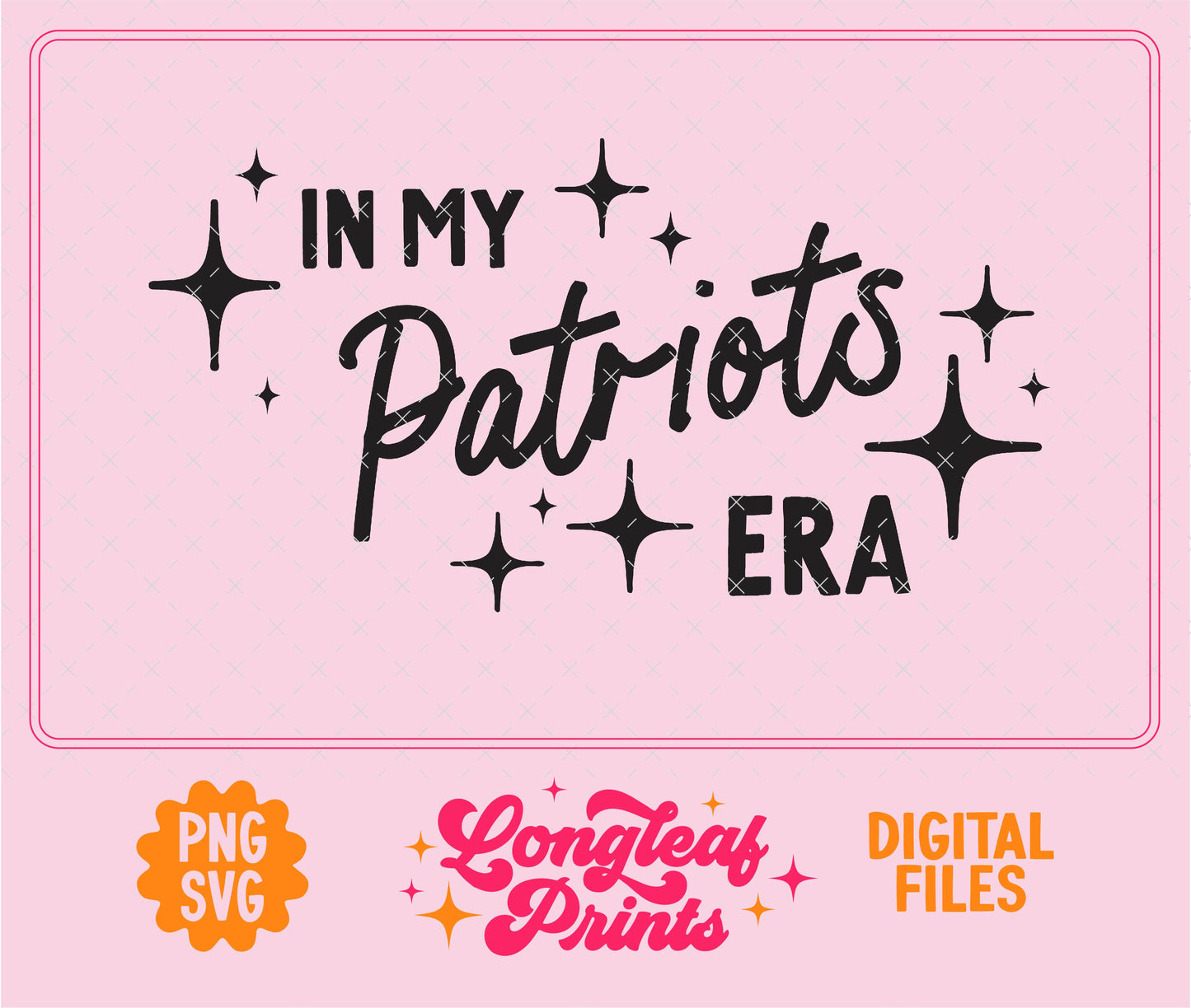 In My Patriots Era Mascot SVG Digital Download Design File
