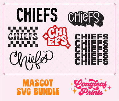 Chiefs Mascot SVG Bundle