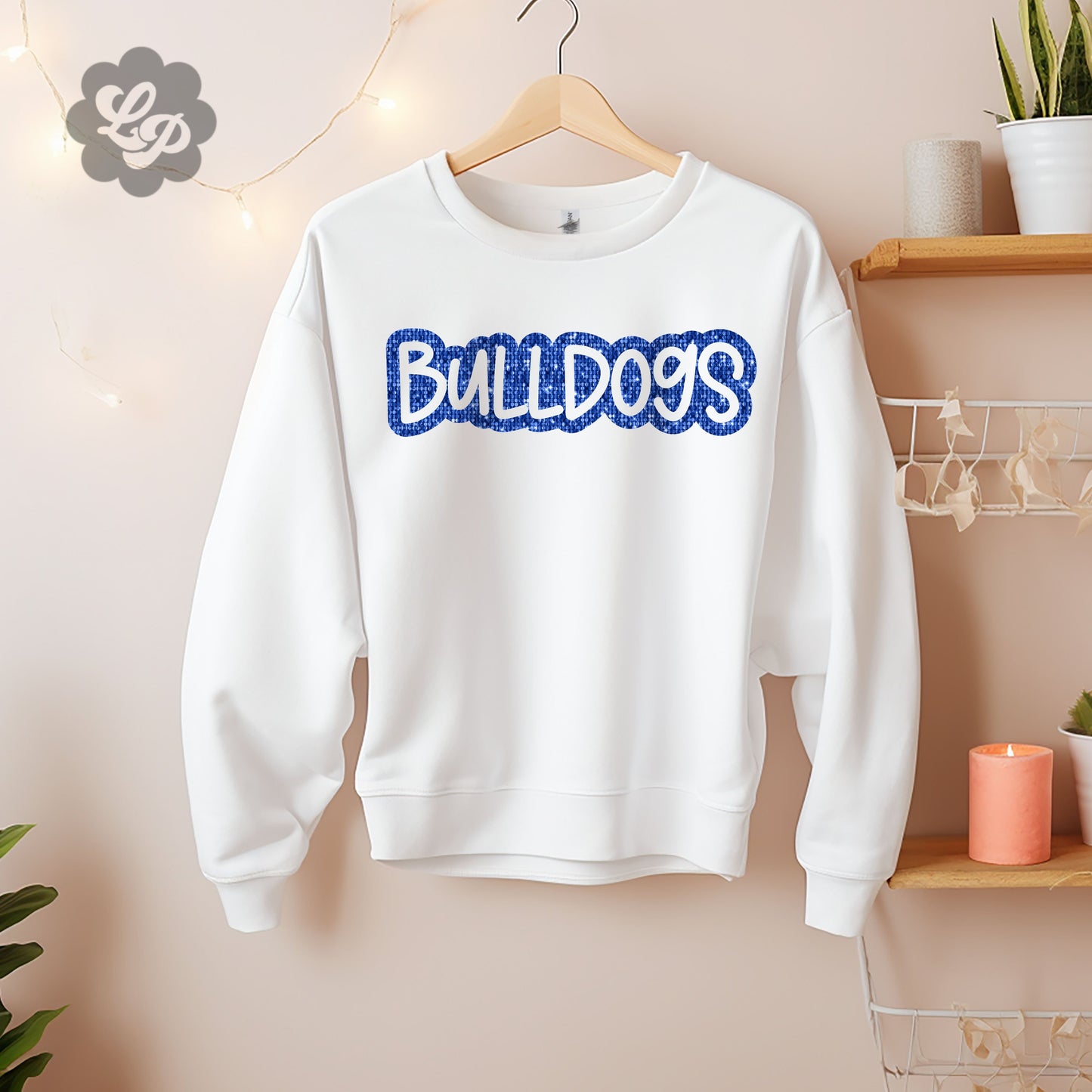 Bulldogs Mascot Glitter Sequin PNG Bundle