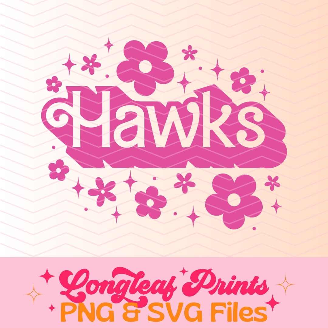 Hawks Mascot Barbie SVG Digital Download Design File