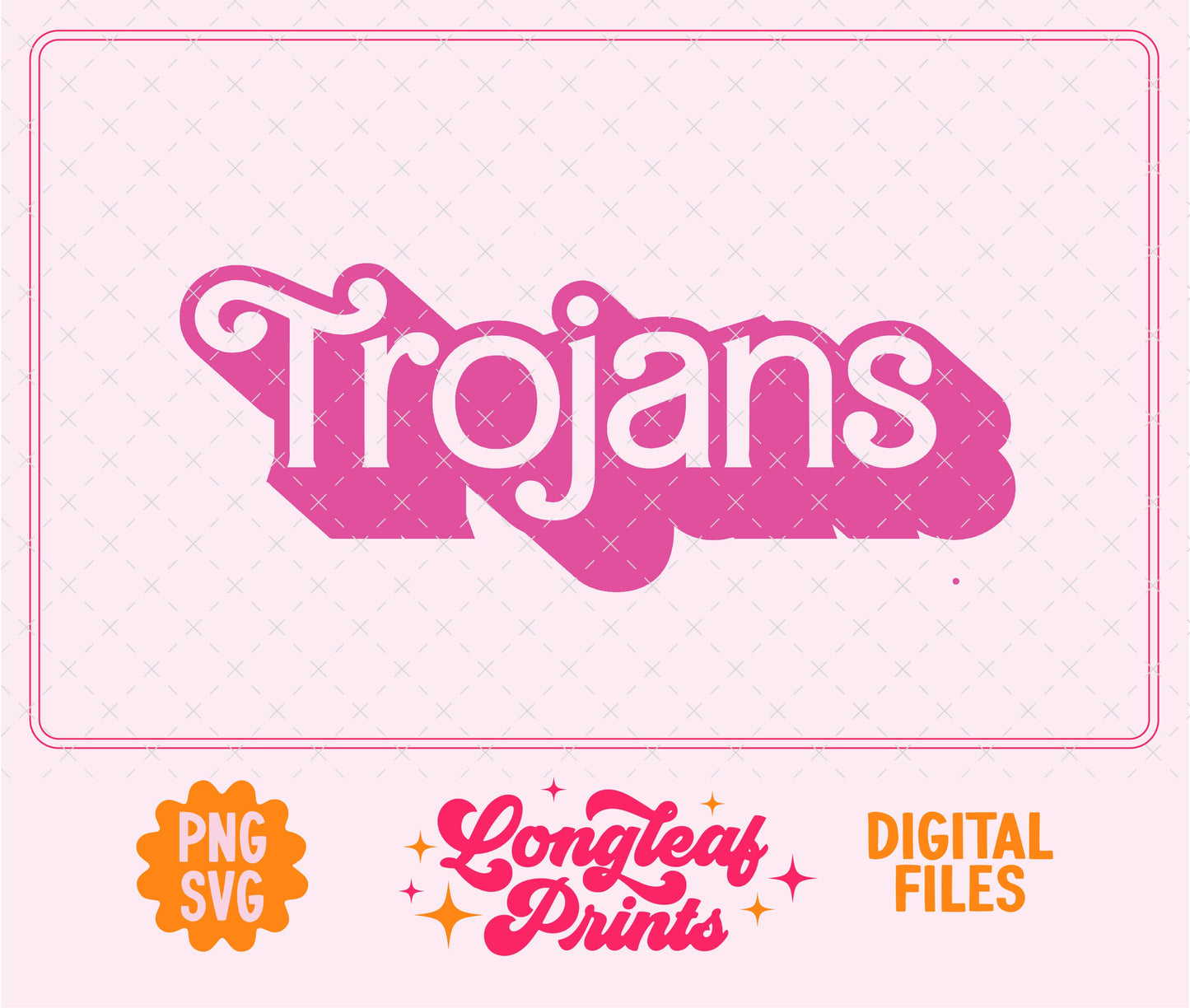 Trojans Mascot Barbie SVG Digital Download Design File