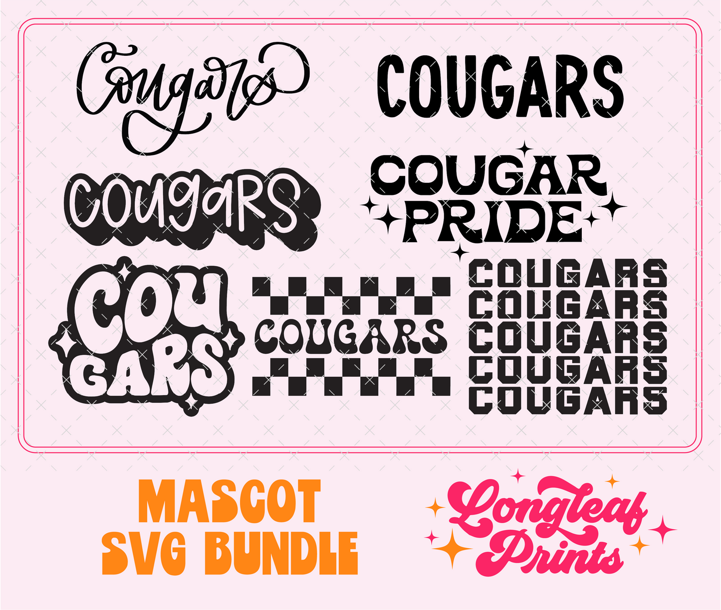 Cougars Mascot SVG Bundle