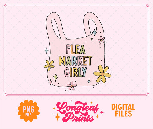 Flea Market Girly PNG Digital Download Design File