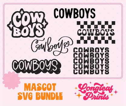 Cowboys Mascot SVG Bundle