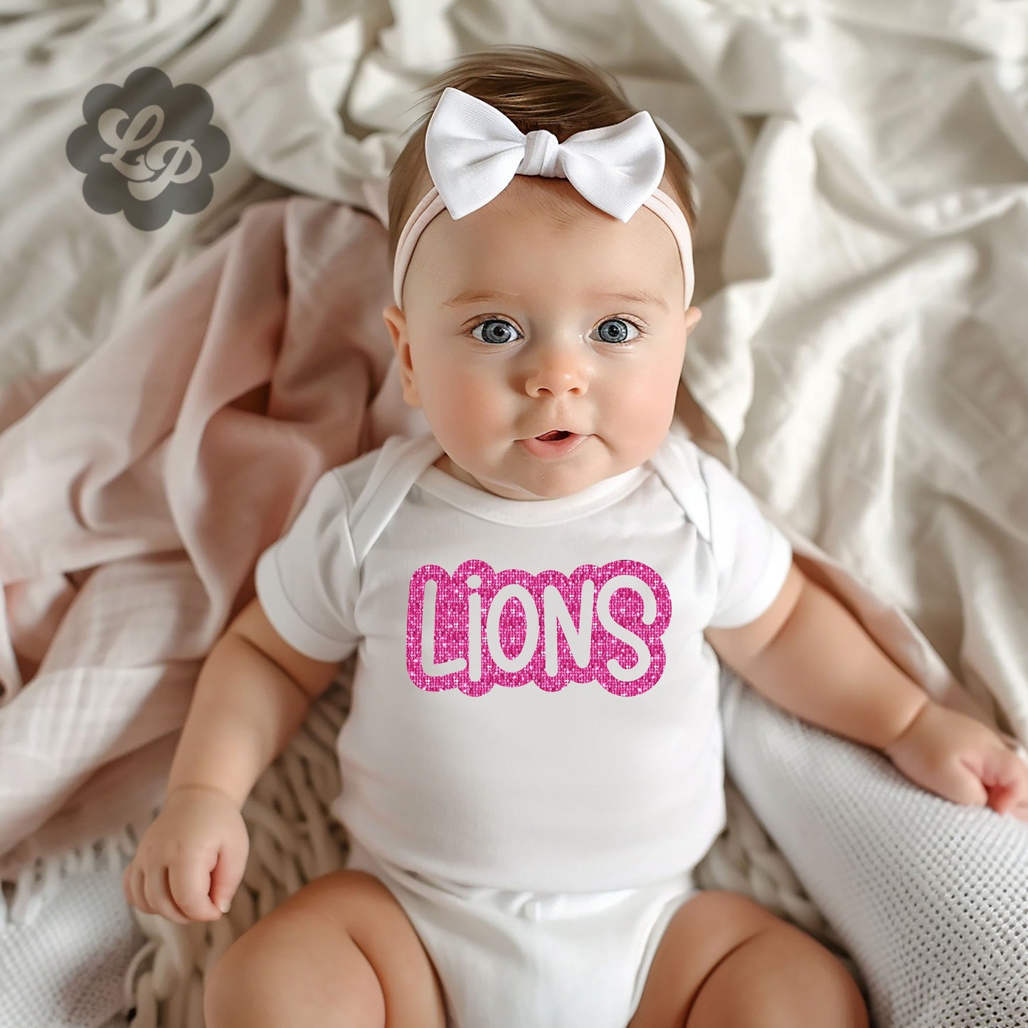 Lions Mascot Glitter Sequin PNG Bundle