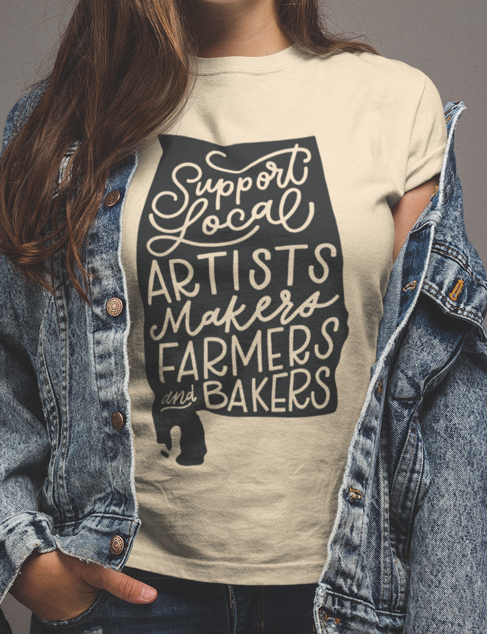 Support Local Artists Makers Farmers and Bakers Alabama State SVG Digital Download Design File