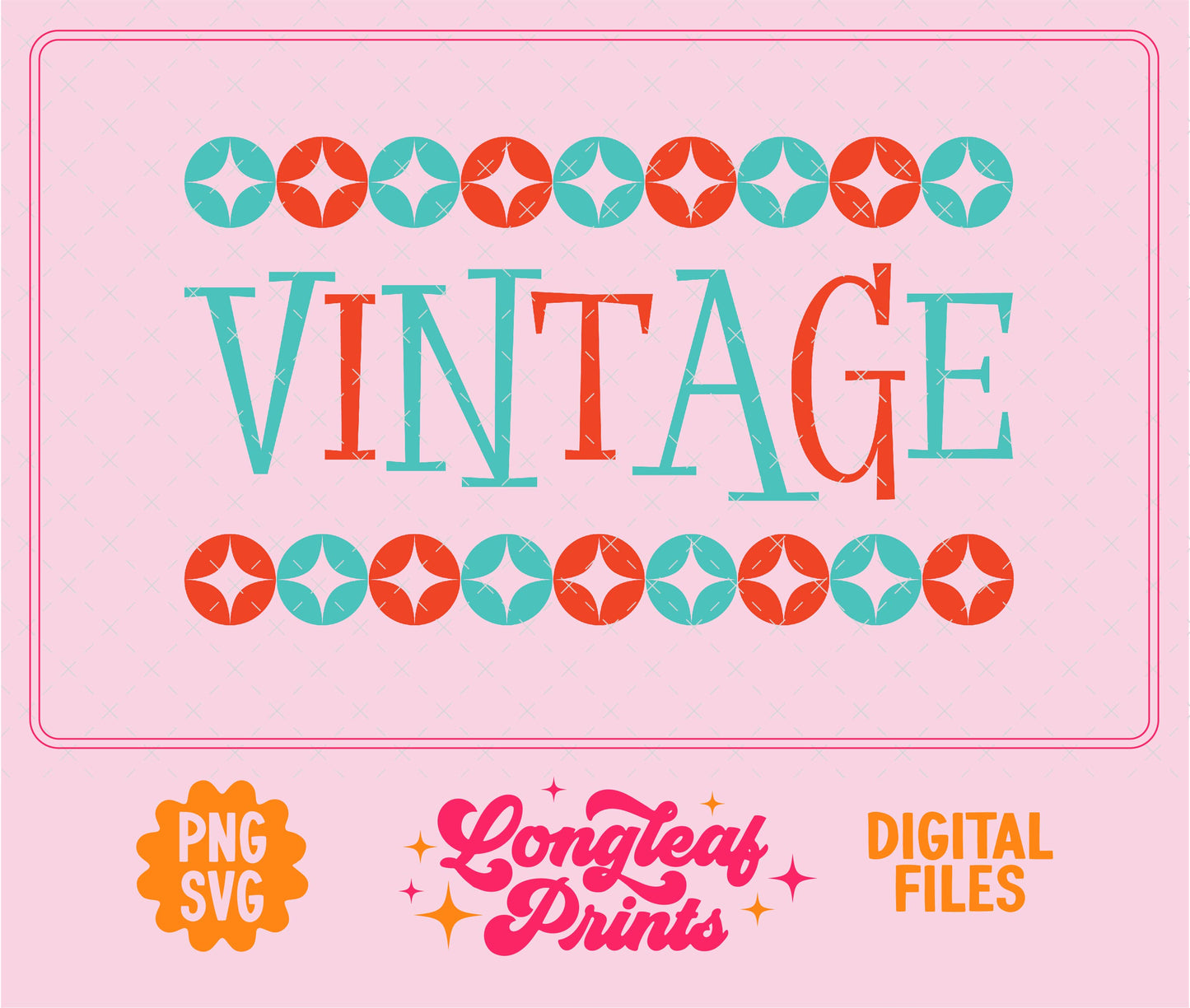 Vintage Retro SVG Digital Download Design File