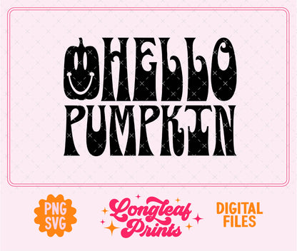 Hello Pumpkin SVG Digital Download Design File