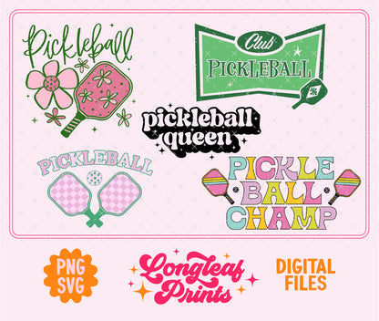 Pickleball SVG Bundle Digital Download Design File