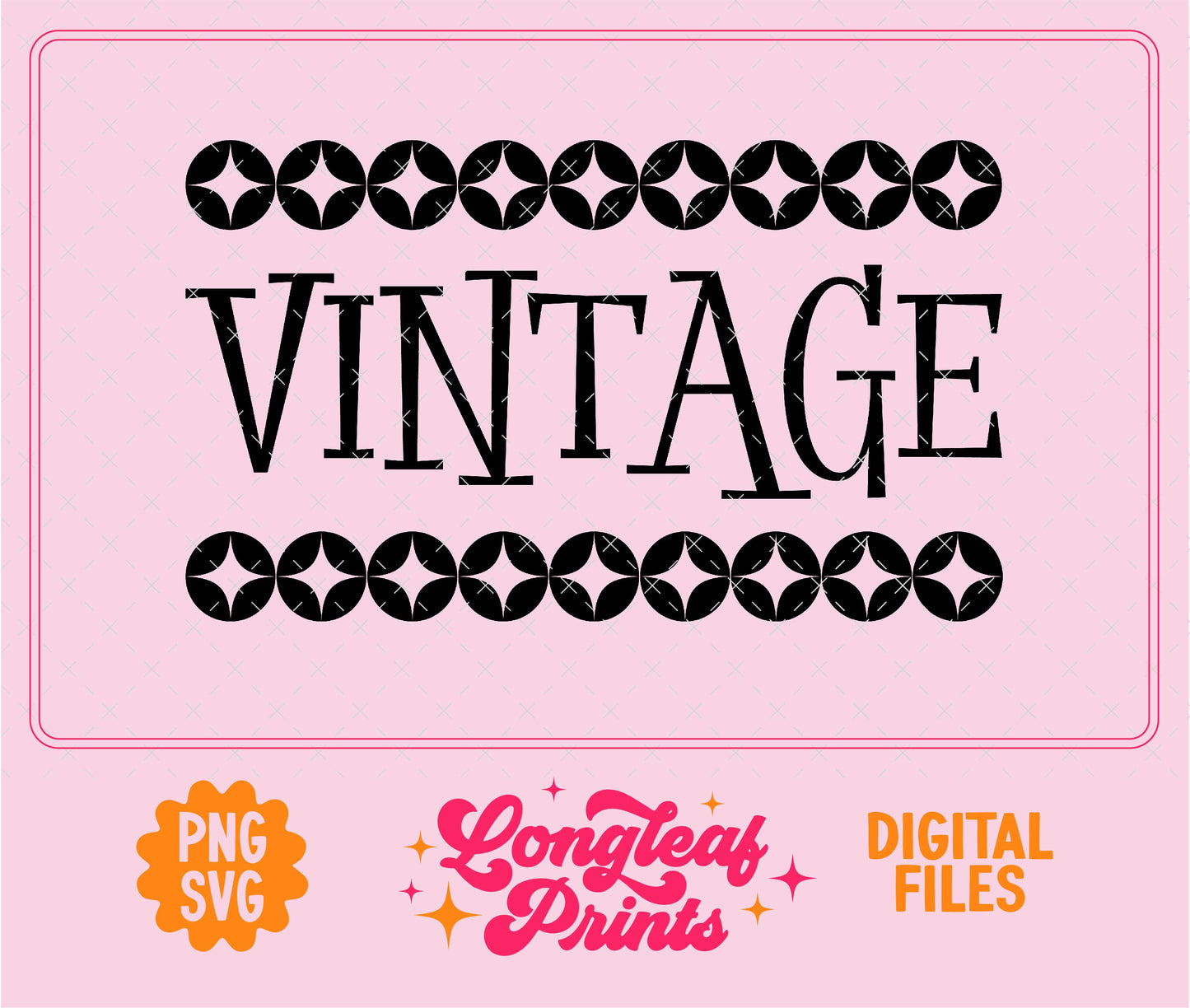 Vintage Retro SVG Digital Download Design File