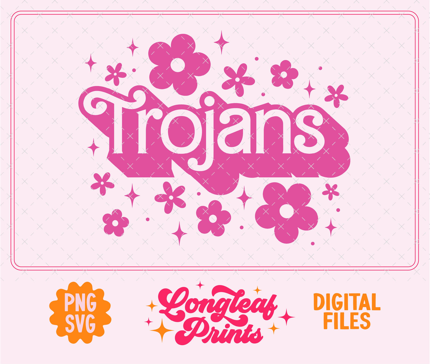 Trojans Mascot Barbie SVG Digital Download Design File