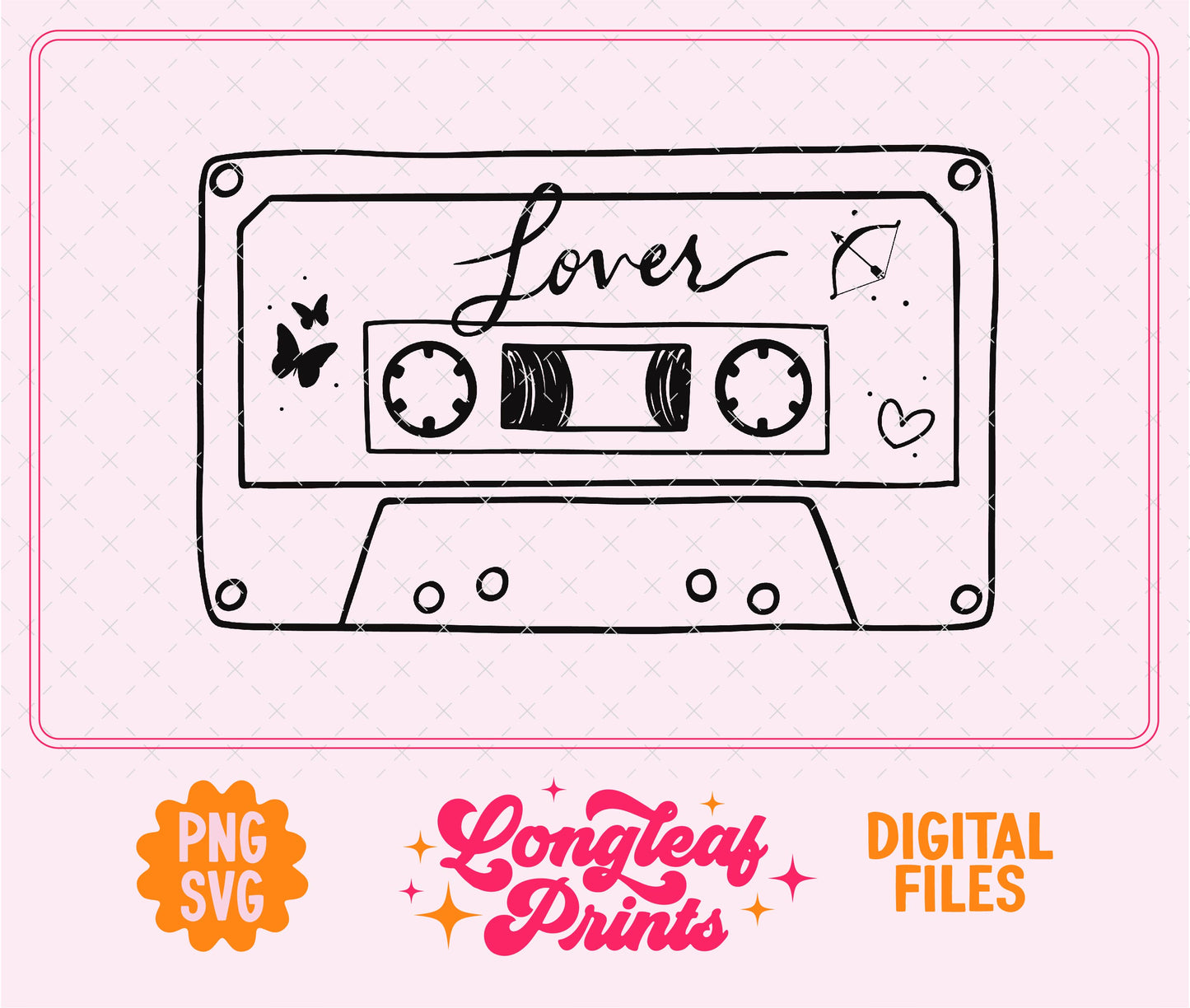 Lover Mixtape SVG Digital Download Design File