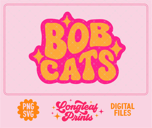 Bobcats Retro Mascot SVG Digital Download Design File