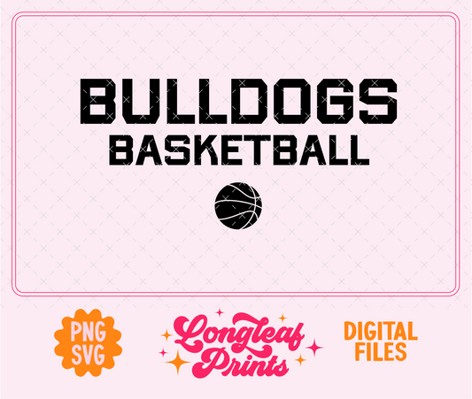 Bulldogs Basketball SVG Digital Download Design File