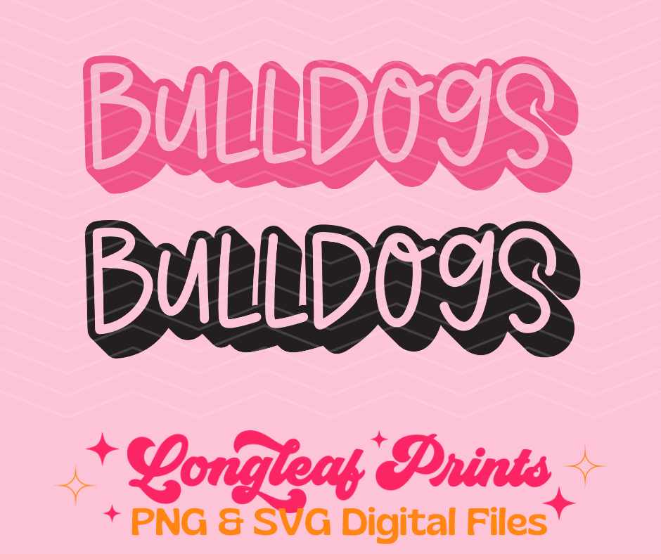 Bulldogs Cute Mascot SVG Digital Download Design File