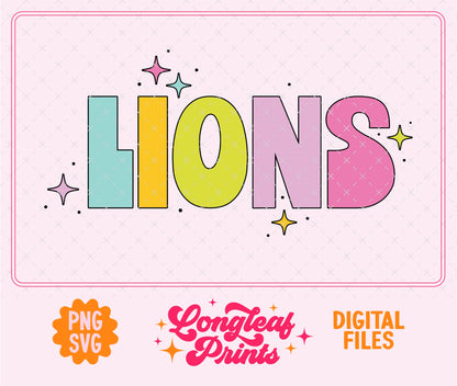 Lions Mascot Bubble Cute SVG Digital Download Design File