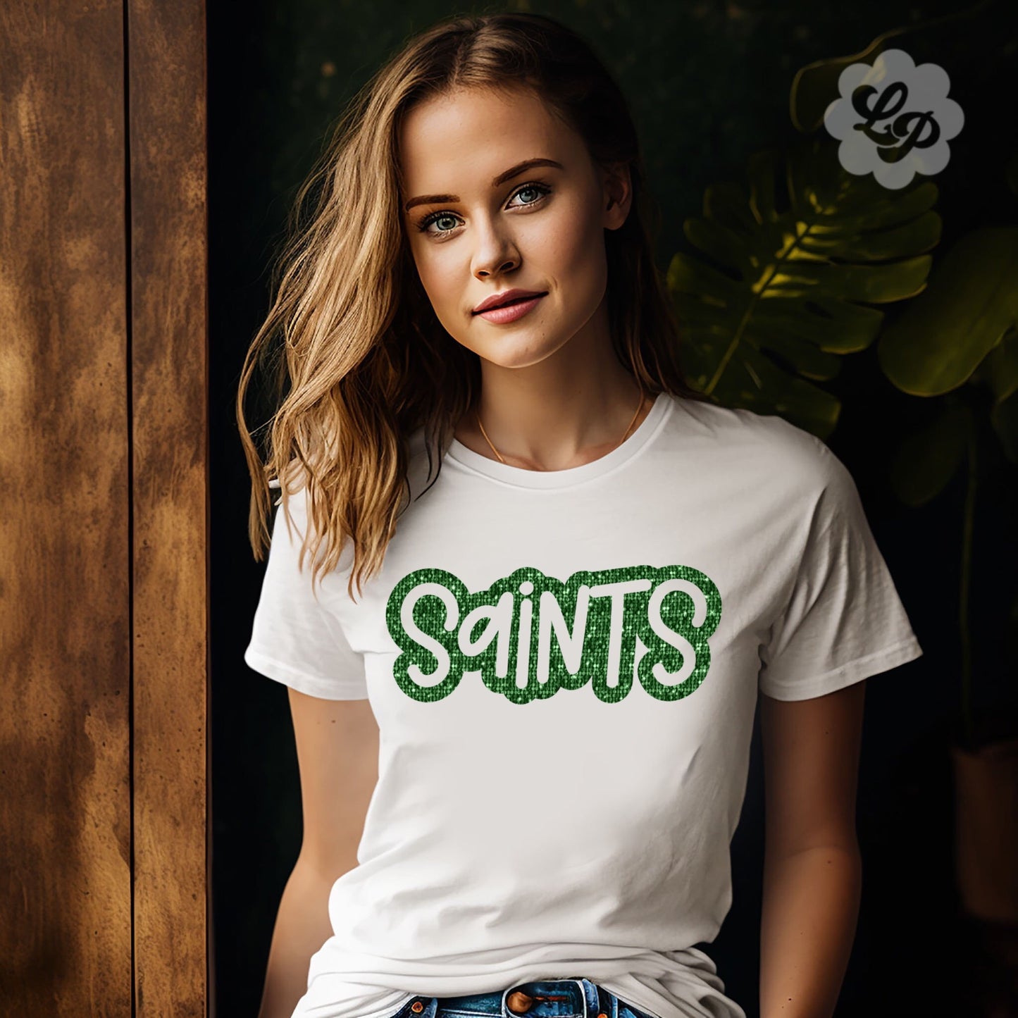 Saints Mascot Glitter Sequin PNG Bundle