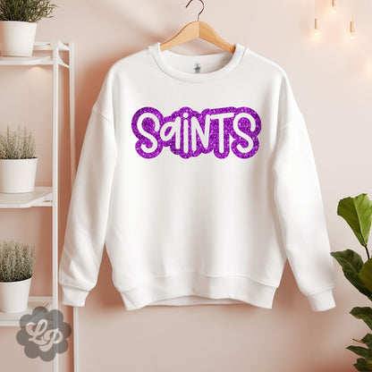 Saints Mascot Glitter Sequin PNG Bundle