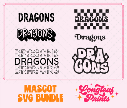 Dragons Mascot SVG Bundle