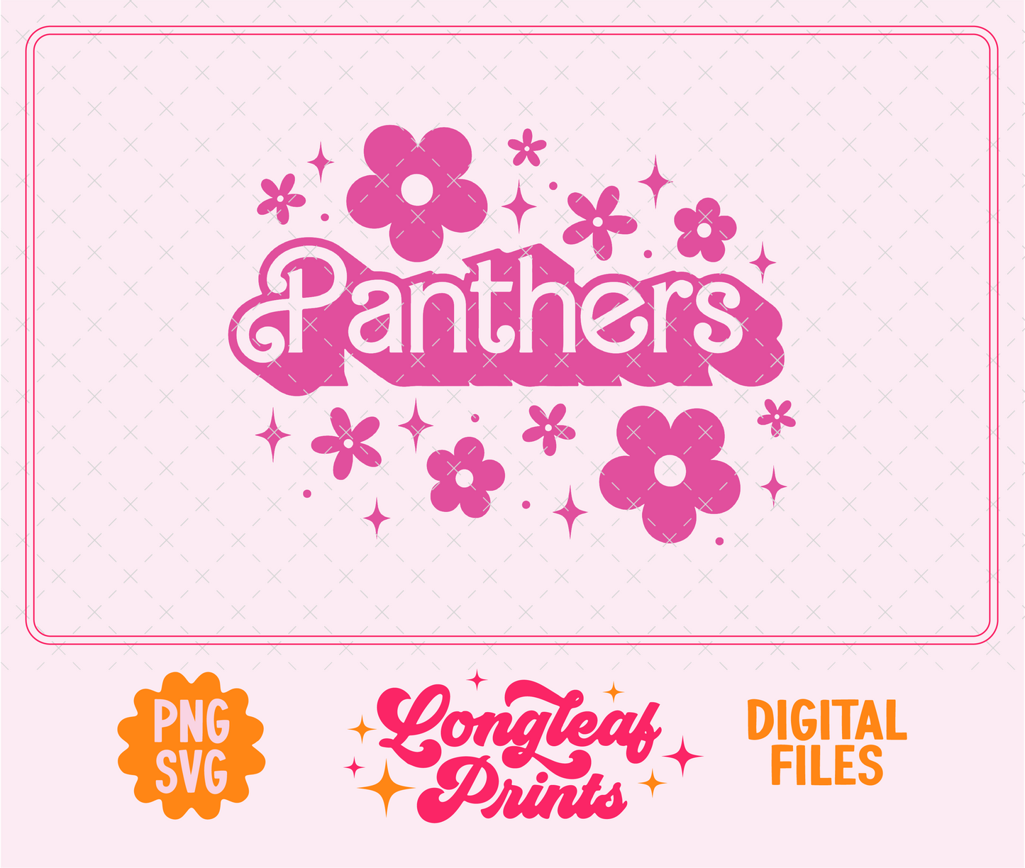 Panthers Mascot Barbie SVG Digital Download Design File