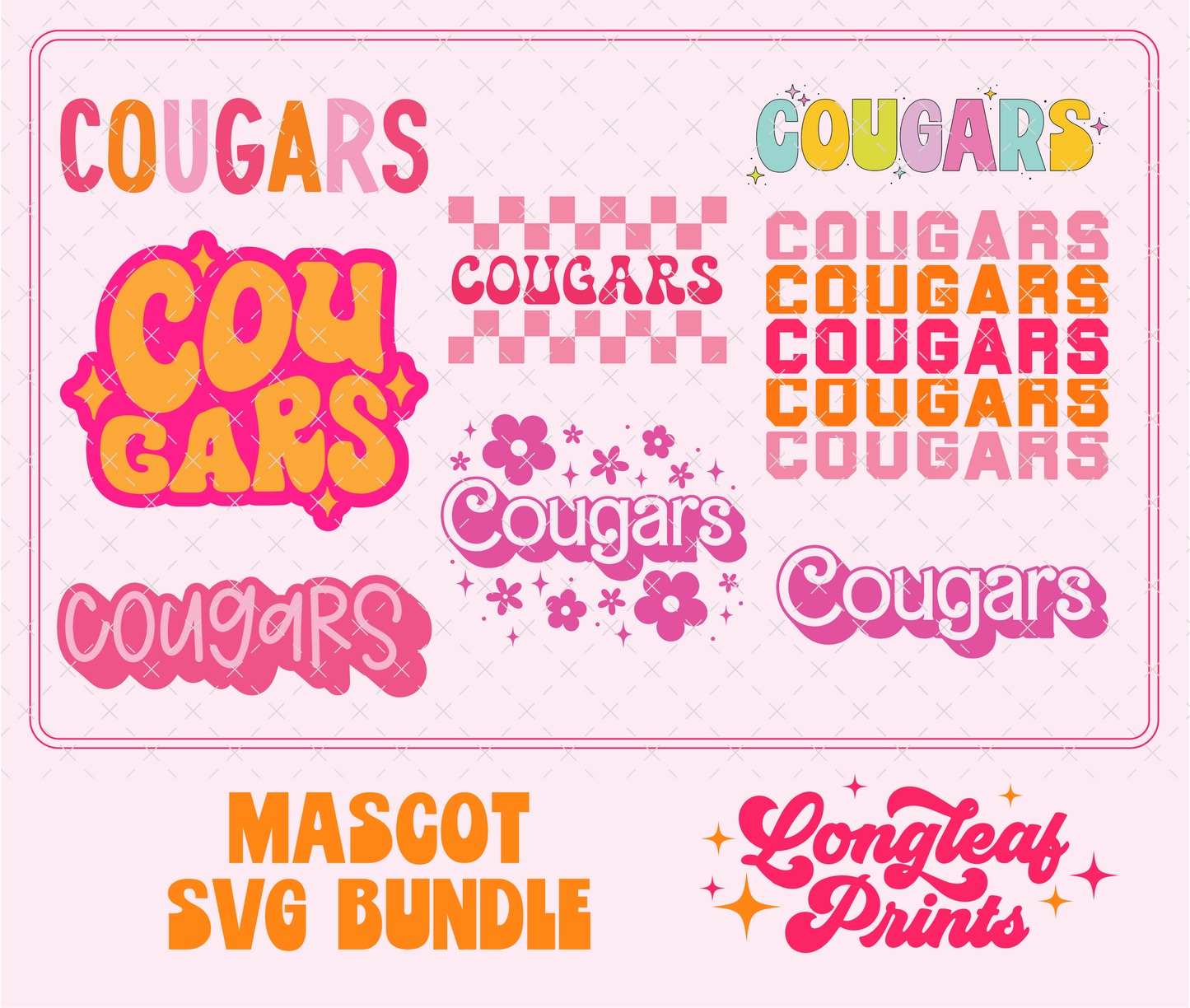 Cougars Mascot SVG Bundle