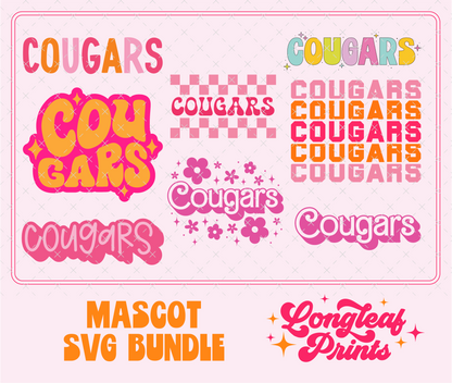 Cougars Mascot SVG Bundle