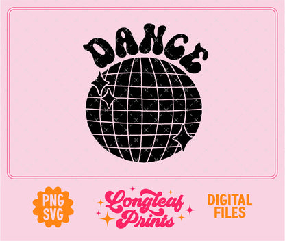 Dance Disco Ball Digital Download Design File