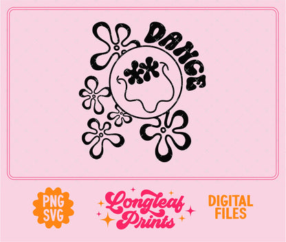 Dance Hippie Flowers Digital Download Design File