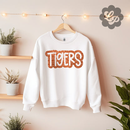 Tigers Mascot Glitter Sequin PNG Bundle