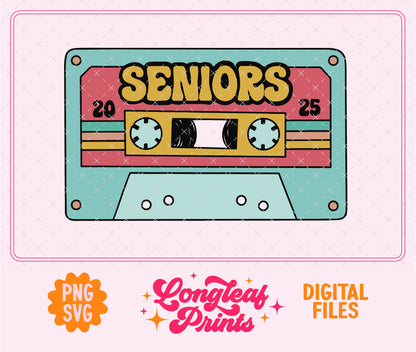 Seniors Class of 2025 Mixtape SVG Digital Download Design File