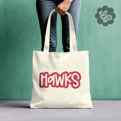 Hawks Mascot Glitter Sequin PNG Bundle