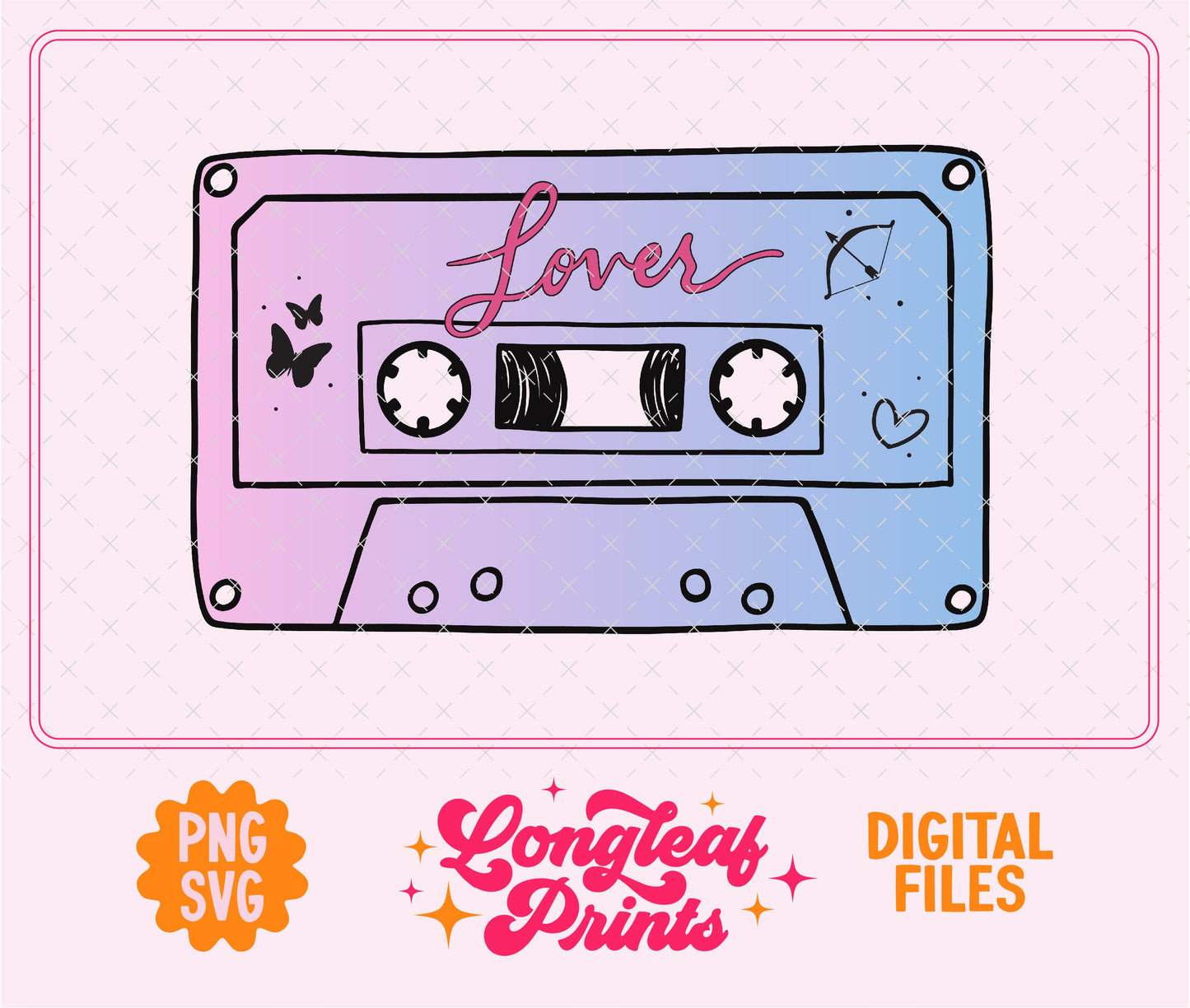 Lover Mixtape SVG Digital Download Design File