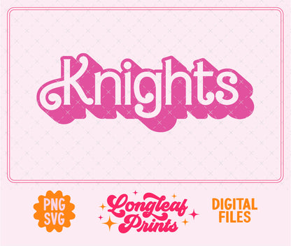 Knights Mascot Barbie SVG Digital Download Design File