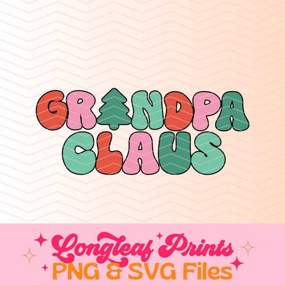 Grandpa Claus Christmas SVG Digital Download Design File