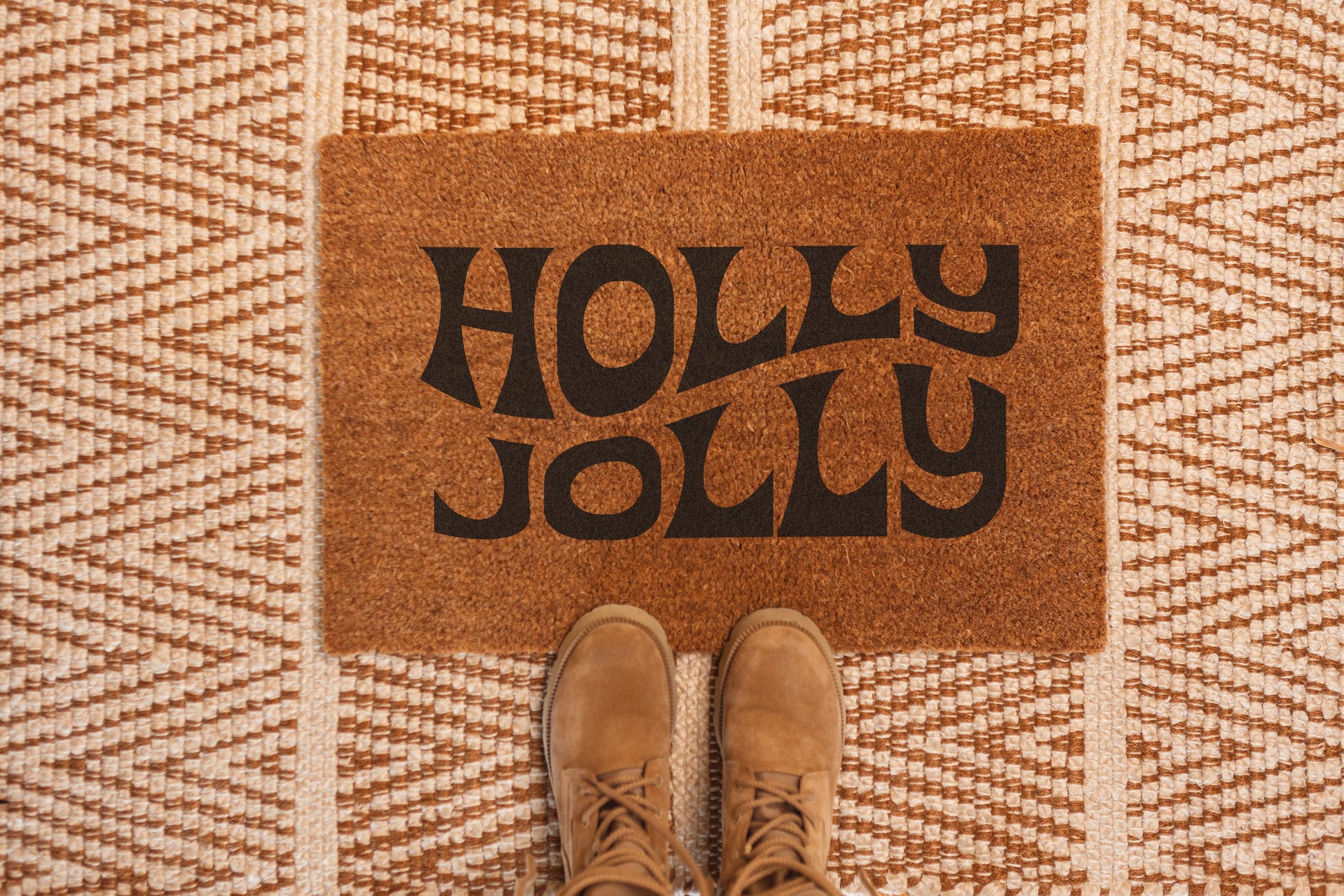 Holly Jolly DIY Door Mat SVG