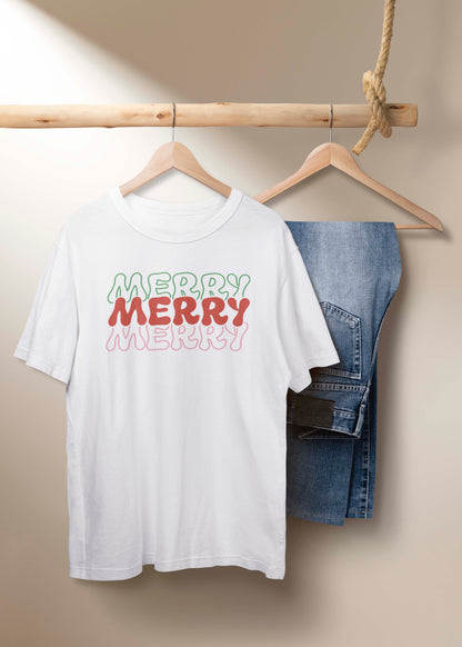 Merry Merry Merry Holiday Christmas SVG Digital Download Design File